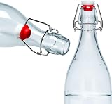 Danmu Art 6PCS Glass Bottles 1000ML Swing Top Airtight Preserve Bottles view 3