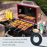 GINOYA BBQ Smoker Tape 17ft High Heat Grill Seal Self Stick Gasket 1/2 Inch view 7