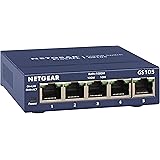 NETGEAR 5-Port Gigabit Ethernet Unmanaged Switch (GS105NA) - Desktop or Wall Mount, and Limited Lifetime Protection