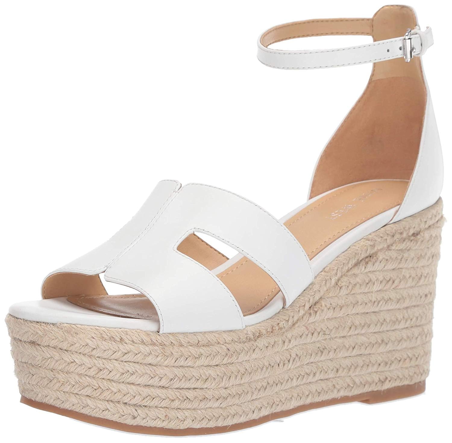 nine west white wedge sandals
