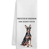 WOTYPU Funny Doberman Gifts Kitchen Towels, Doberman Gifts for Women Dish Tea Towel for Kitchen Decor, Dobermans Gifts Hand Towels for Bathroom Decor, 16X24 Inch