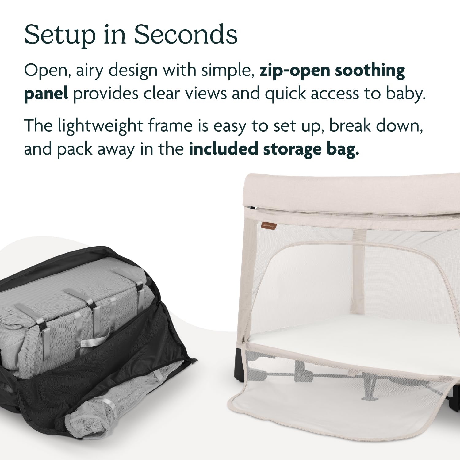 UPPAbaby Remi Playard | Deluxe 3-in-1 Portable Playard, Bedside Bassinet + Travel Crib| Mesh Bassinet, Mattress, Organic Cotton Mattress Cover + Storage Bag Included | Charlie (Sand Mélange)