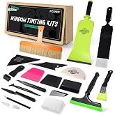 FOSHIO Vinyl Wrap Tool Kit - Professional PPF, Window Tint &amp; Car Wrap Tools Set, Includes Bulldozer/Mini/Corner/Felt Squeegees, Scrubber, Tint Brush, Craft Knives, Plastic Blades for Car Wrapping