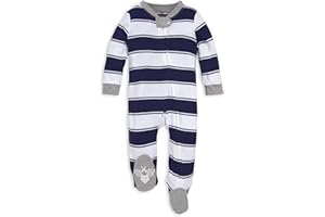 Burt's Bees Baby baby-boys Sleep and Play Pjs, 100% Organic Cotton One-piece Zip Front Romper Jumpsuit Pajamas