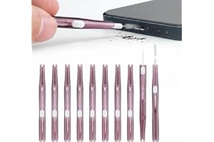 RivGld 10Pcs Phone Cleaning Brushes Kit,Double-Sided Bristles & Hook Mini Brush for Anti-Clogging Charging Port, USB C Cleane