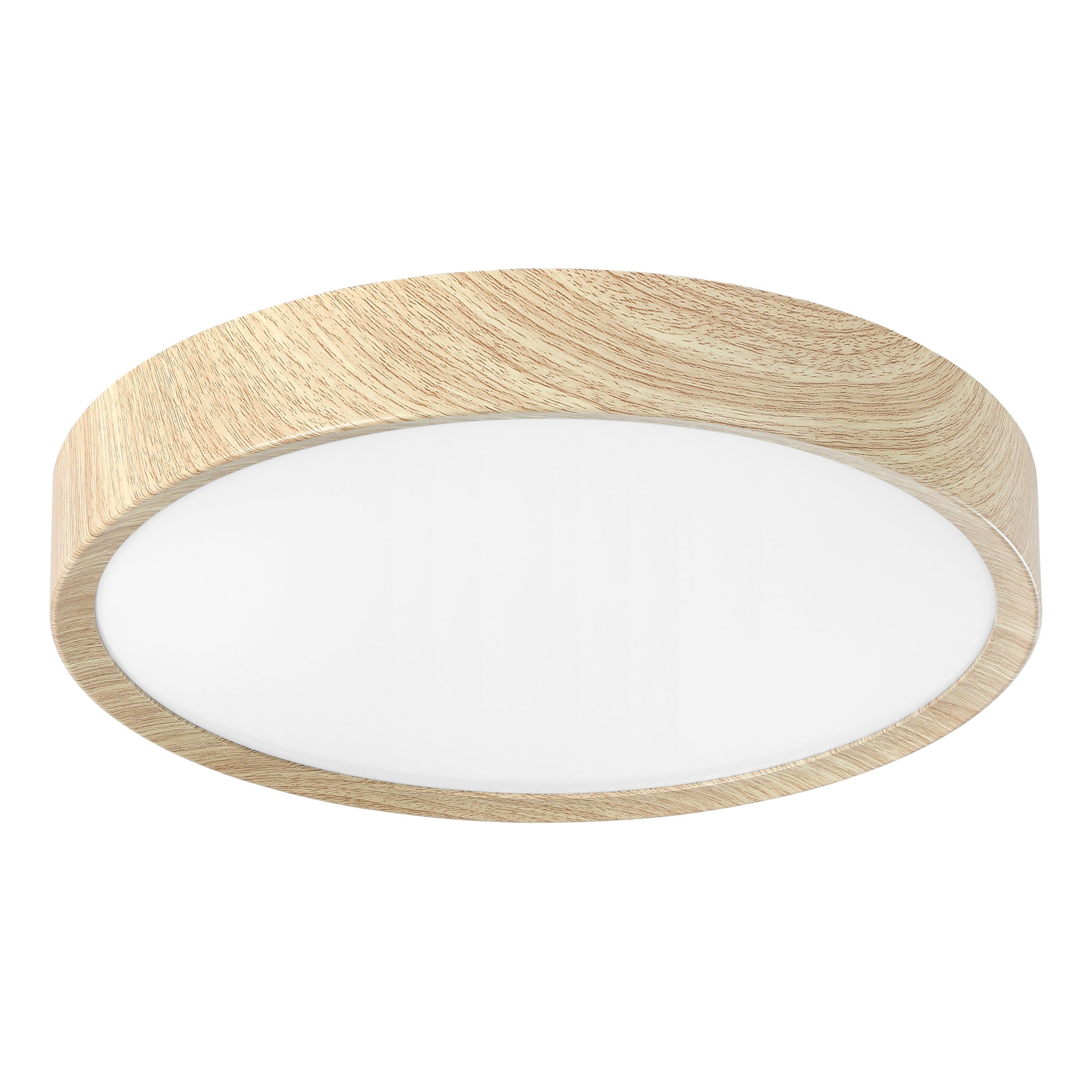 Eglo LED Outdoor Ceiling Light Musurita, Outside lamp for wall and Ceiling, Porch Lighting, Exterior lamp Made of Metal in Wood Look, Warm White, IP44, ⌀ 34 cm