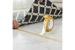 Double Sided Carpet Tape-Heavy Duty Adhesive Rug Tape,Anti-Slip Carpet Tapes,Easy Removal for Mats Floors DIY Home