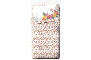 Jay Franco Sheet Set with Fitted, Flat Sheets & Pillow Cover - Ultra-Soft Bedding with Pillowcase for Room Decor, Multi - Hello Kitty, 3 Piece Twin