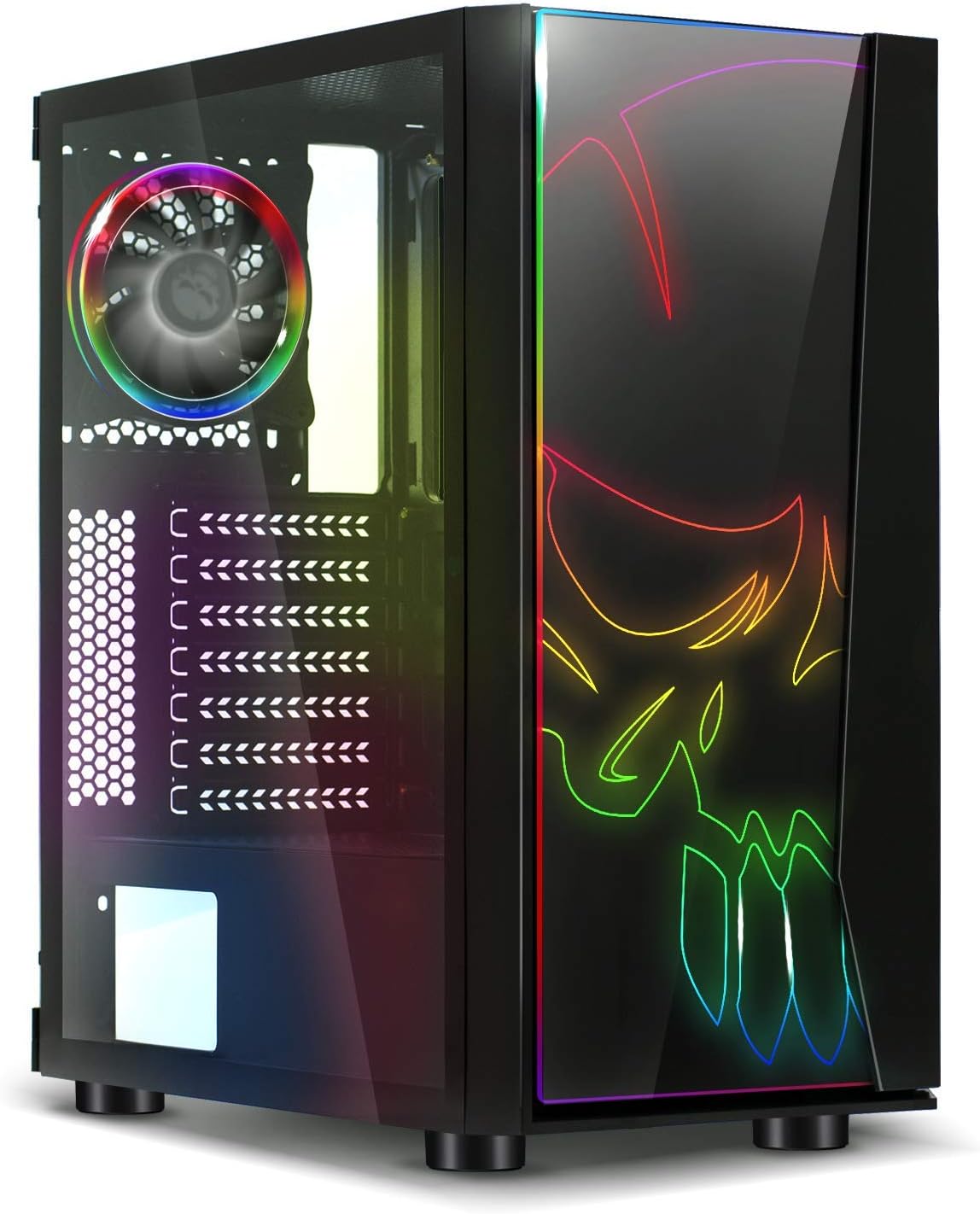 SPIRIT OF GAMER, GHOST ONE, PC Gamer ATX / Matx Case, Tempered Glass Front And Wall, 1 RGB LED Fan 120mm, RGB LED : 60 Modes - Image 4