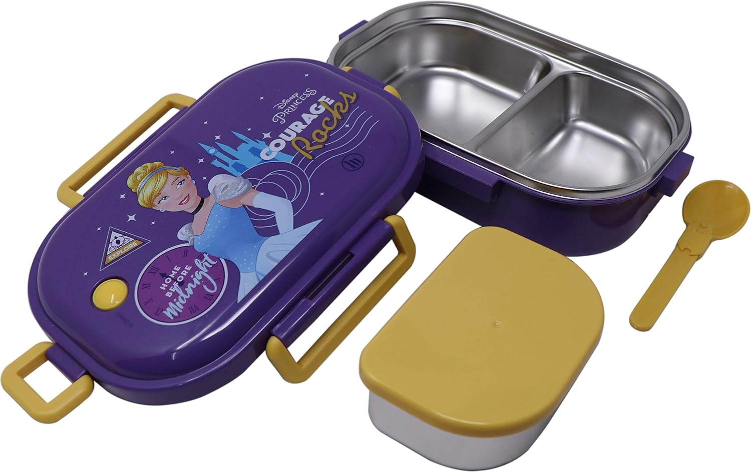 HOOM by HMI Original Cinderella Licensed 304 Steel Lunch Box with 2