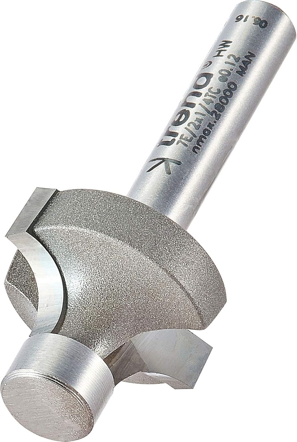 Trend Professional Pin Guided Round Over Router Cutter, 6.3mm Radius, 1/4 Inch Shank, 22mm Cut Diameter & 12.6mm Cut Length