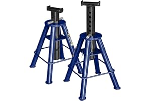TCE 10 Ton (20,000 lb) Capacity Heavy Duty Steel Jack Stands, Medium Profile, 2 Pack, T70071 , Blue