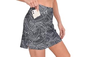 M MOTEEPI 16" Golf Skirt for Women Tennis Skirt with 4 Pockets High Waisted Athletic Skorts Skirts