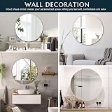 Sqinor Self Adhesive Round Mirror 40cm Frameless Wall Mirror Circle view 4