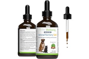 Pet Wellbeing Adrenal Harmony Gold for Dogs - Vet-Formulated - Adrenal Gland Supplement for Dogs, Ashwagandha, Astragalus, Bacopa, Holy Basil - Herbal Supplement – 4 oz (118 ml)