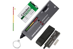 UVER Diamond Tester Pen, High Accuracy Diamond Tester Professional Diamond Tester Pen Jeweler Tool for Novice and Expert - Diamond Selector II 9V Battery Included(Black Diamond Testers)