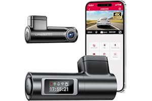 LINGDU D500 Smart Dash Cam for Cars, 4K Front Dash Cam with WiFi&GPS, 0.96" LCD Display Car Camera, Night Vision, WDR, Parking Mode, Loop Recording, G-Sensor, 150° Wide Angle