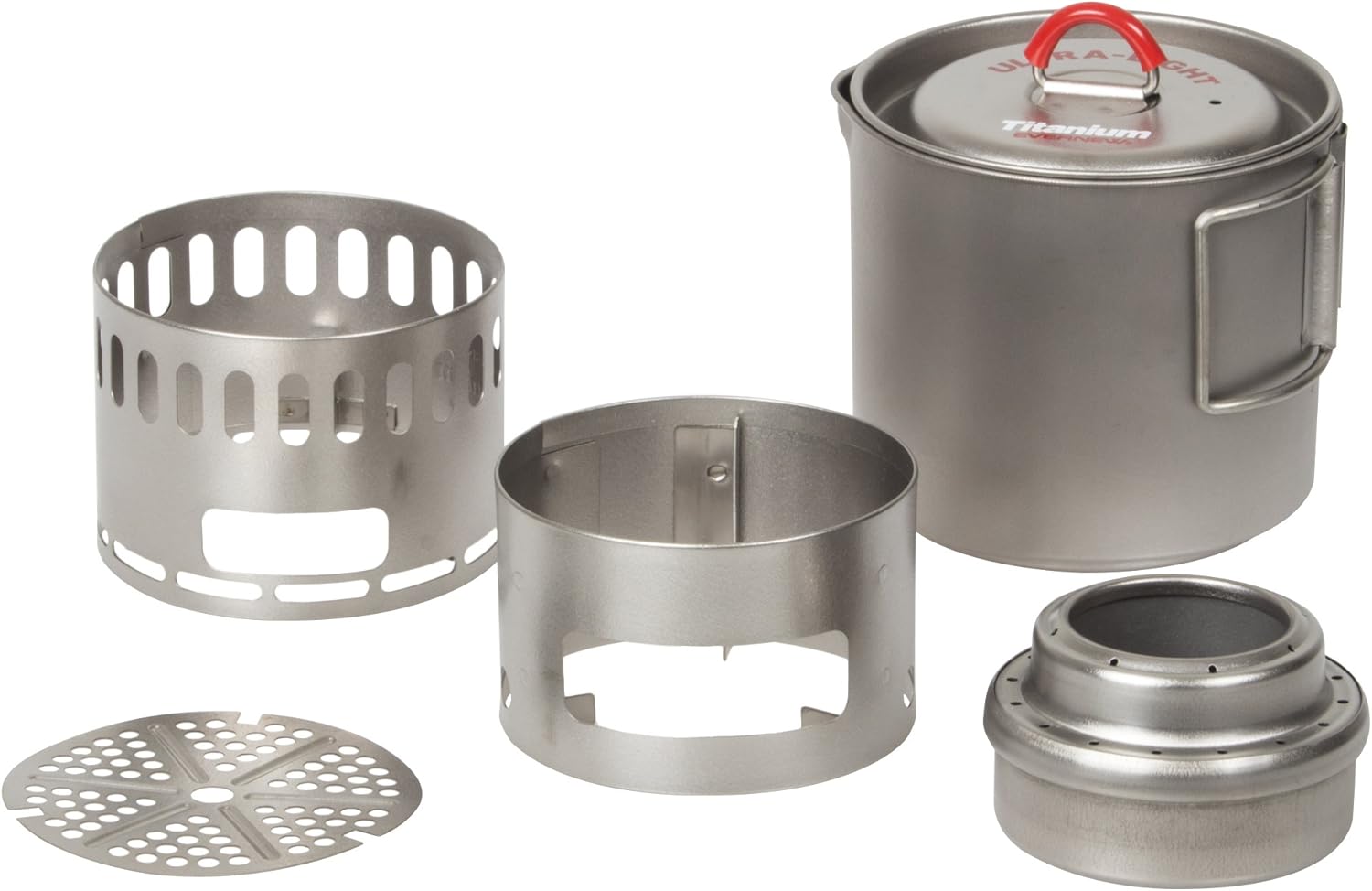 Amazon エバニュー Evernew チタンマグポット500ストーブセット Red Eca268r エバニュー Evernew コッへル クッカーセット