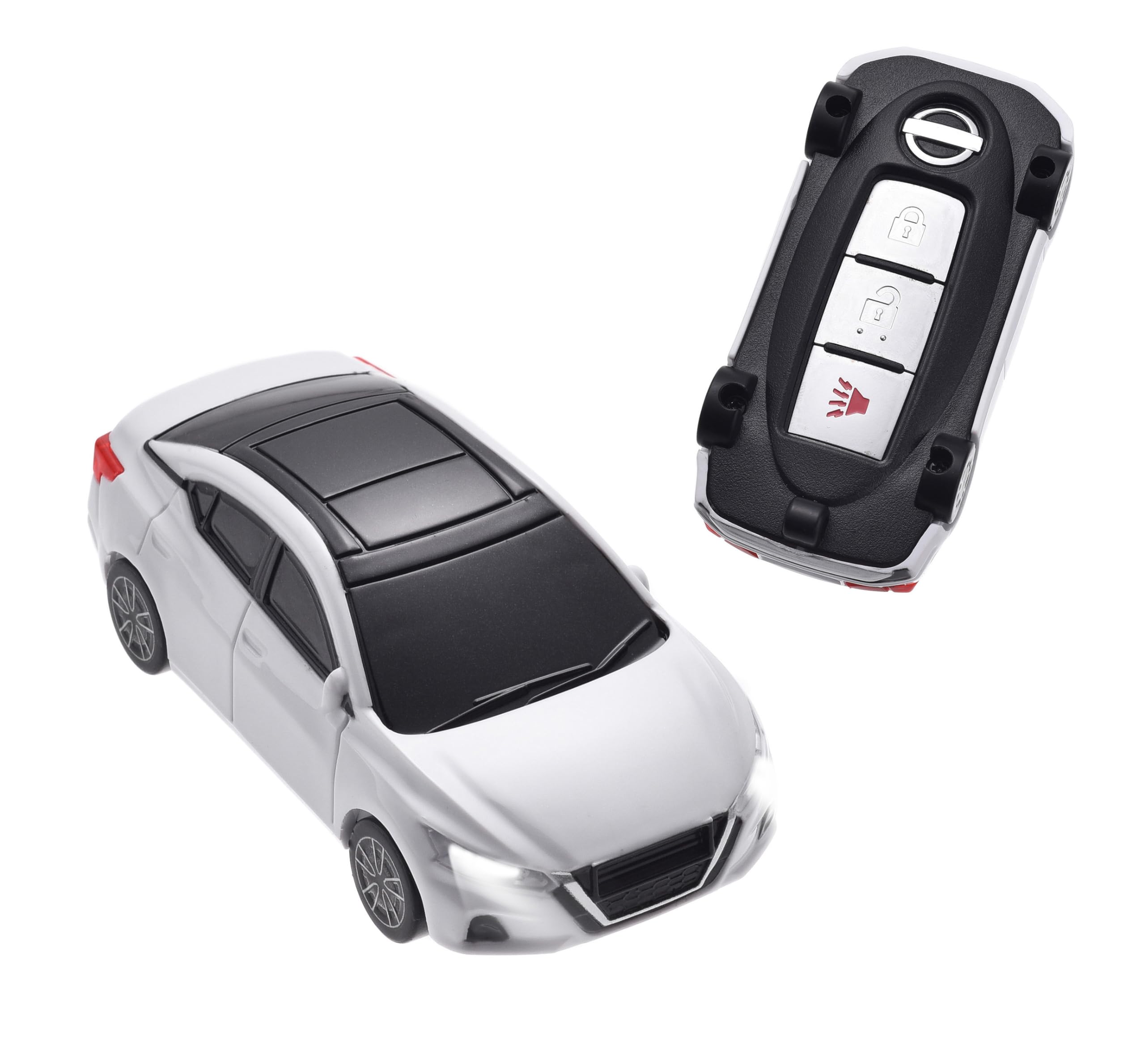 Photo 1 of TopGrit for Nissan Key Fob Cover Key Shell upgraded version with lamp, compatible with Nissan Altima Maxima Sentra Armada Pathfinder Rogue Smart Remote Key and Key 2/3/4/5 Button-White
