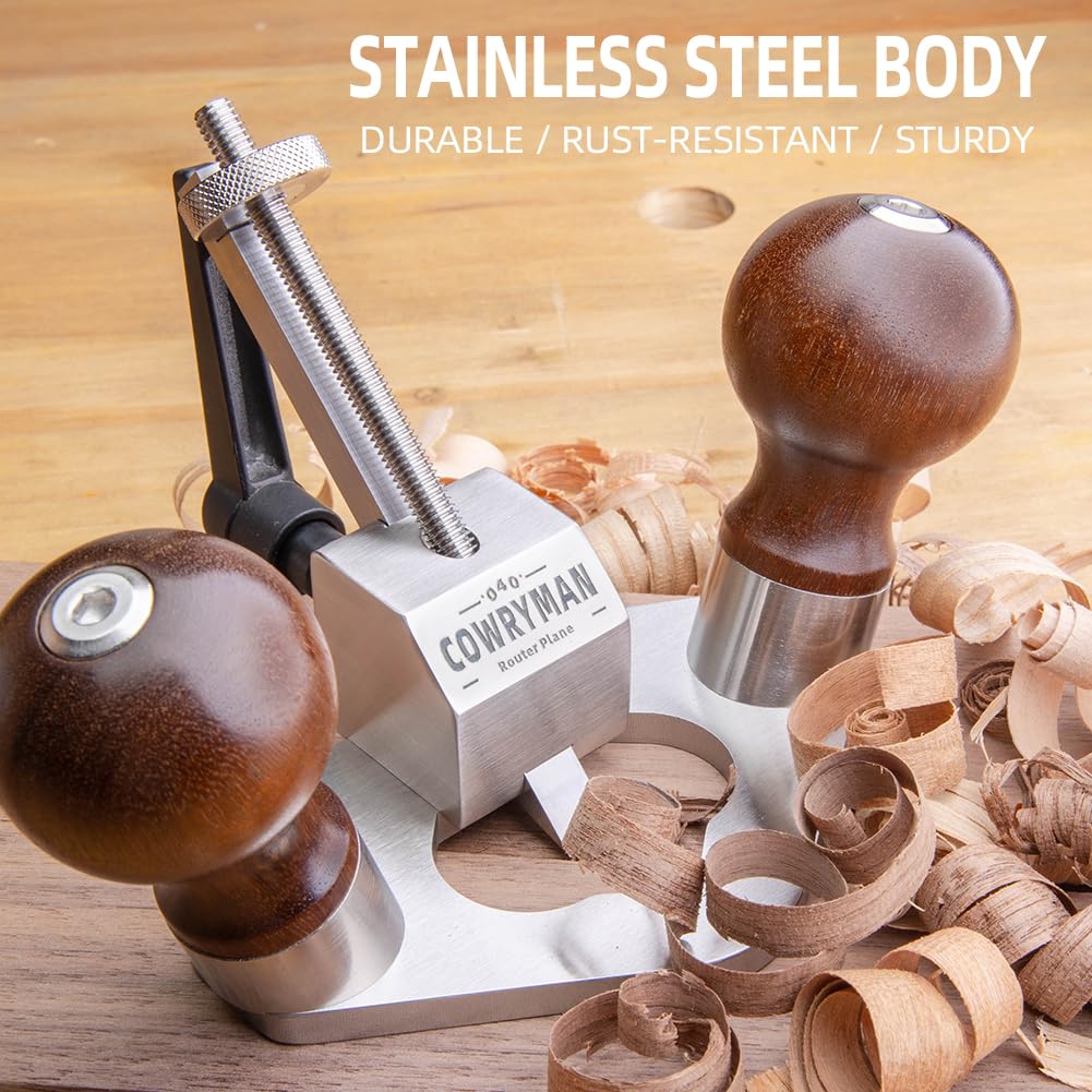 Cowryman 040 Router Flugzeug Handheld Nutfräse Werkzeug zum Schneiden von Zapfen, Nuten und Schlitzlöchern mit 8MM Klinge 7