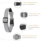 HEELE Reflective Dog Collar Neoprene Padded Nylon Adjustable S Grey 26-38cm view 2