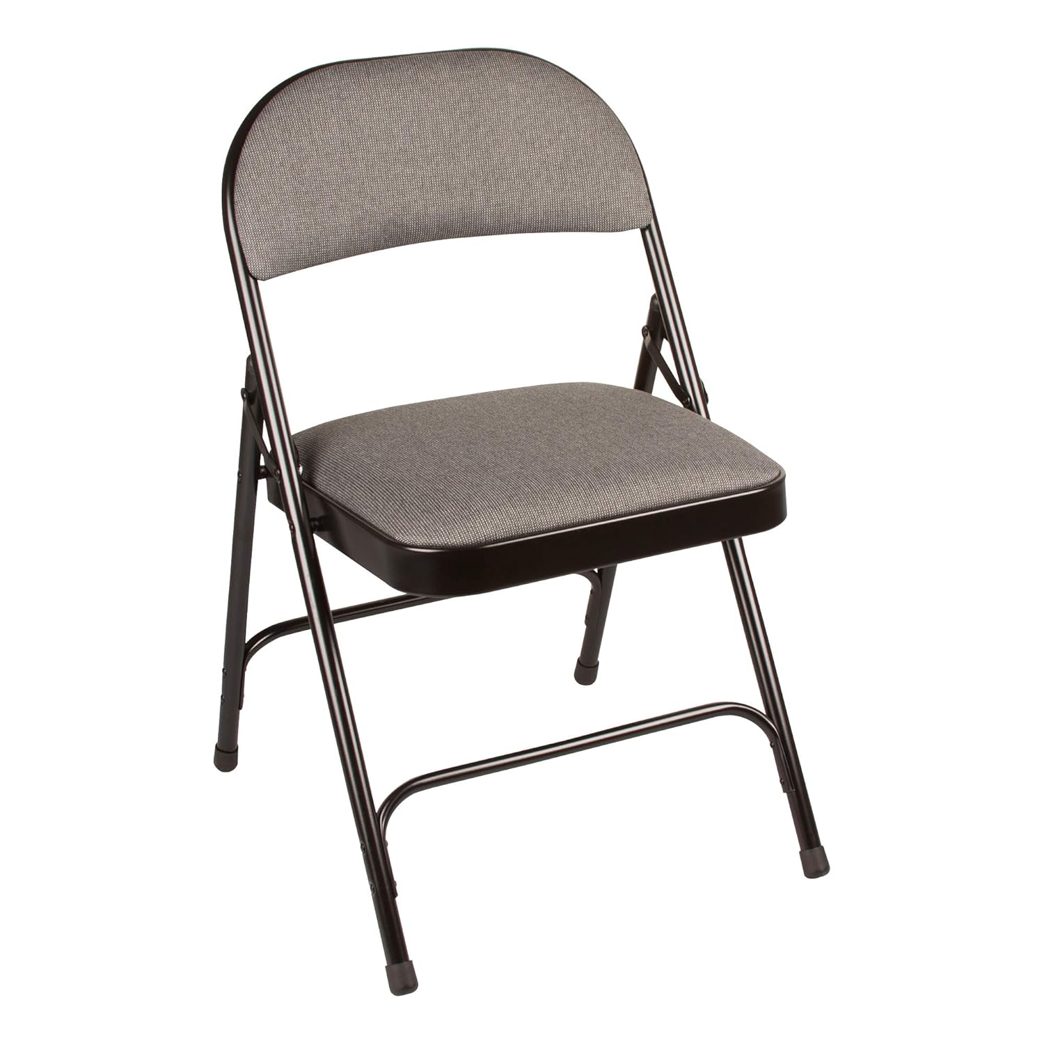 Norwood Commercial Furniture 6600 Series Folding Chair with Fabric Upholstered Seat and Back, Gray, NOR-SRO593-FBK-SO (Pack of 4)