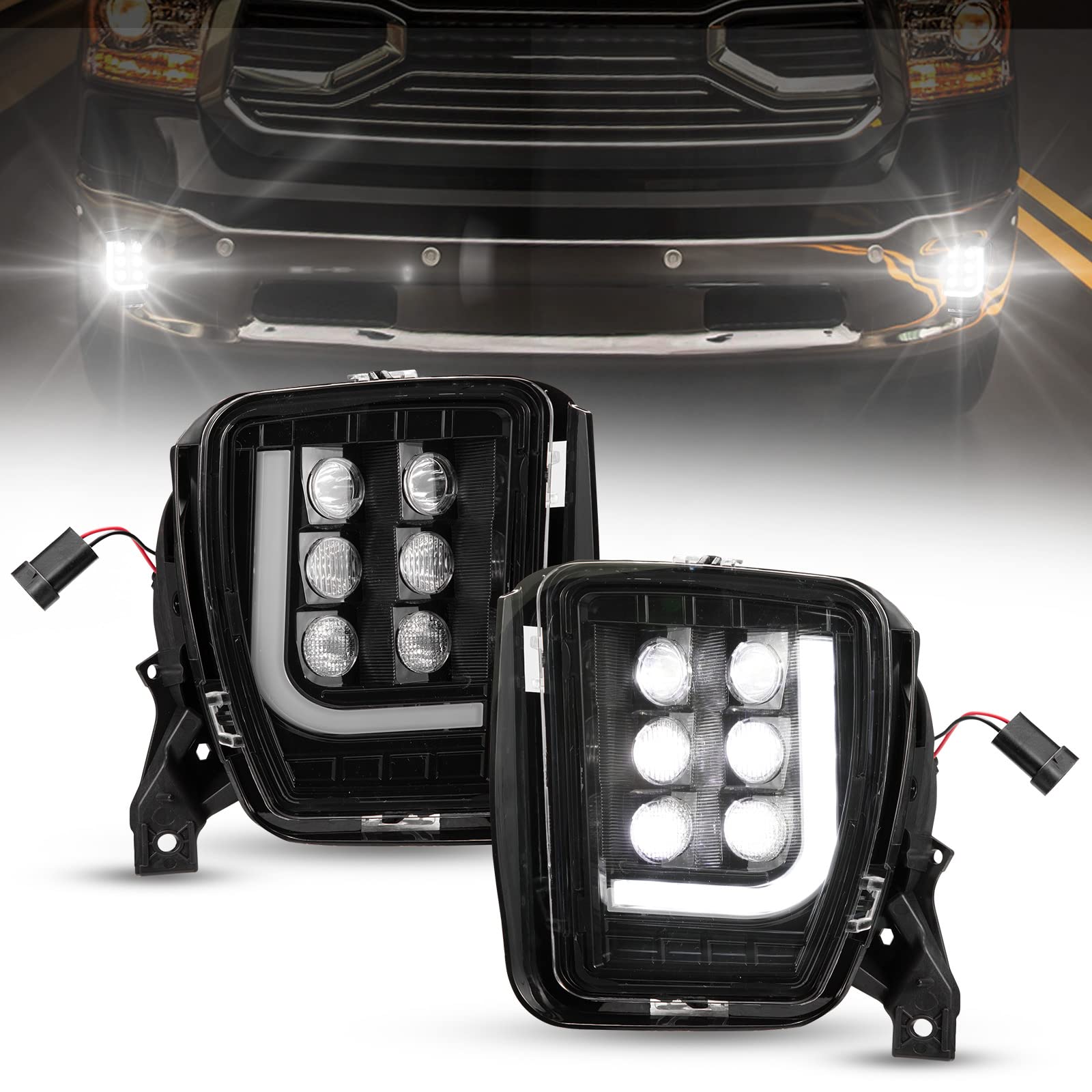 BUNKER INDUST Dodge Ram LED Fog Light with Daytime
