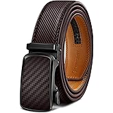 KEMISANT Belt Men, Sliding Ratchet Belt Genuine Leather For Gift Mens Dress Pants Oxfords,Size Adjustable