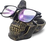 VIPbuy Skull Glasses Holder Stand Bronze Resin Shelf Organizer