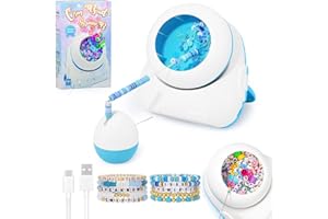 Pskfvre Cordless Bead Spinner, Speed Adjustable Electric Clay Beads Spinner and Seed Bead Spinner Bracelet Maker for Jewelry Making Machine with 2 Thick Eye Needles for Necklace, Gift Ideas for Girls