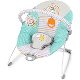 Bright Starts Disney Baby Winnie The Pooh Hunny Hues Bouncer with Soothing Vibrations, Unisex, Newborn+