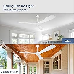 BvenuBigLite White Ceiling Fan with Remote: 3