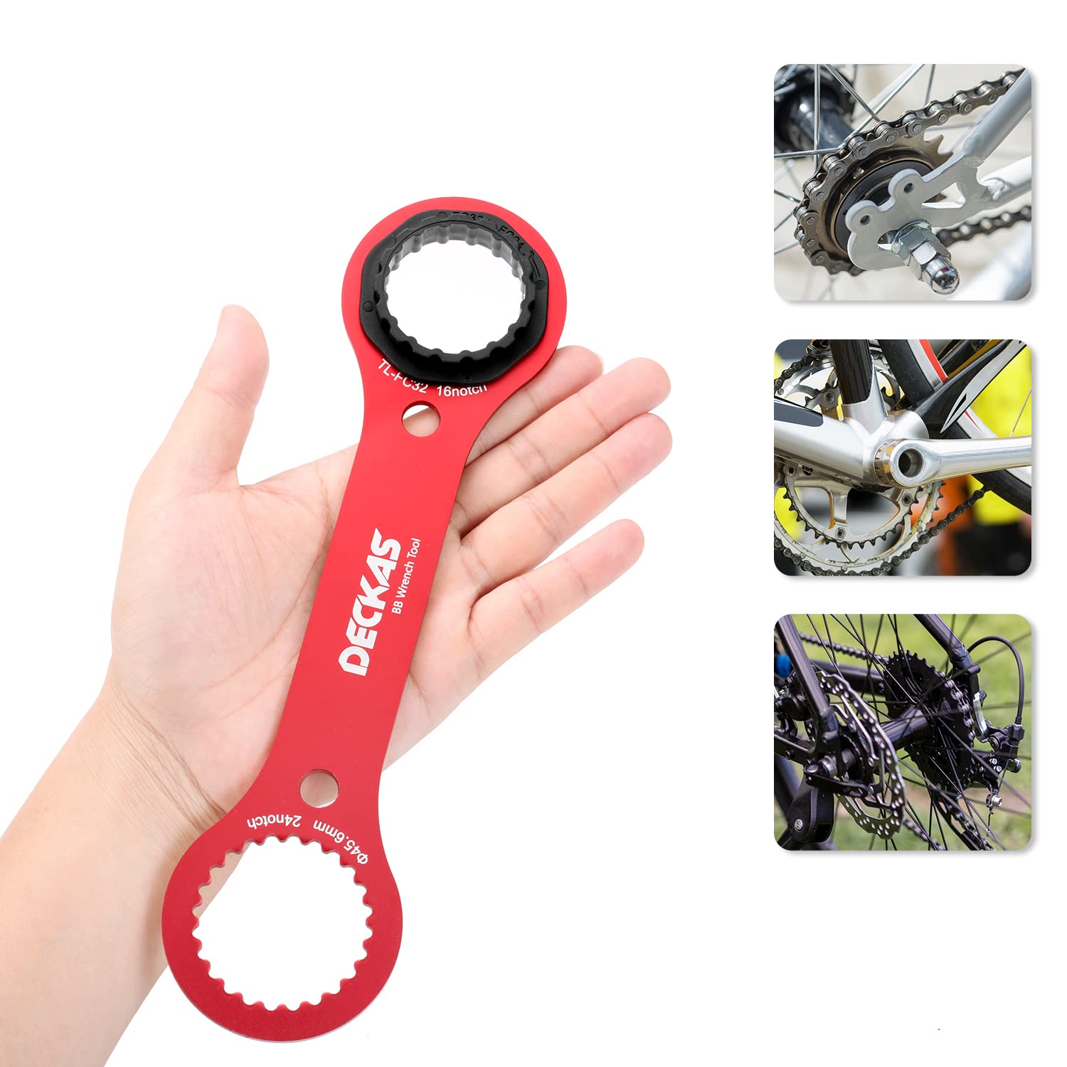 QIUJUNDE BOTTOM BRACKET TOOL - Aluminium Bicycle Repair Wrench - Dub/Tl FC32 Key & Tl-Fc25/24 Adapters - Multitool for Bicycle Repairs