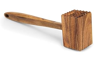 Ironwood Gourmet 28984 Acacia Wood Meat Tenderizer, 12-Inches, Brown