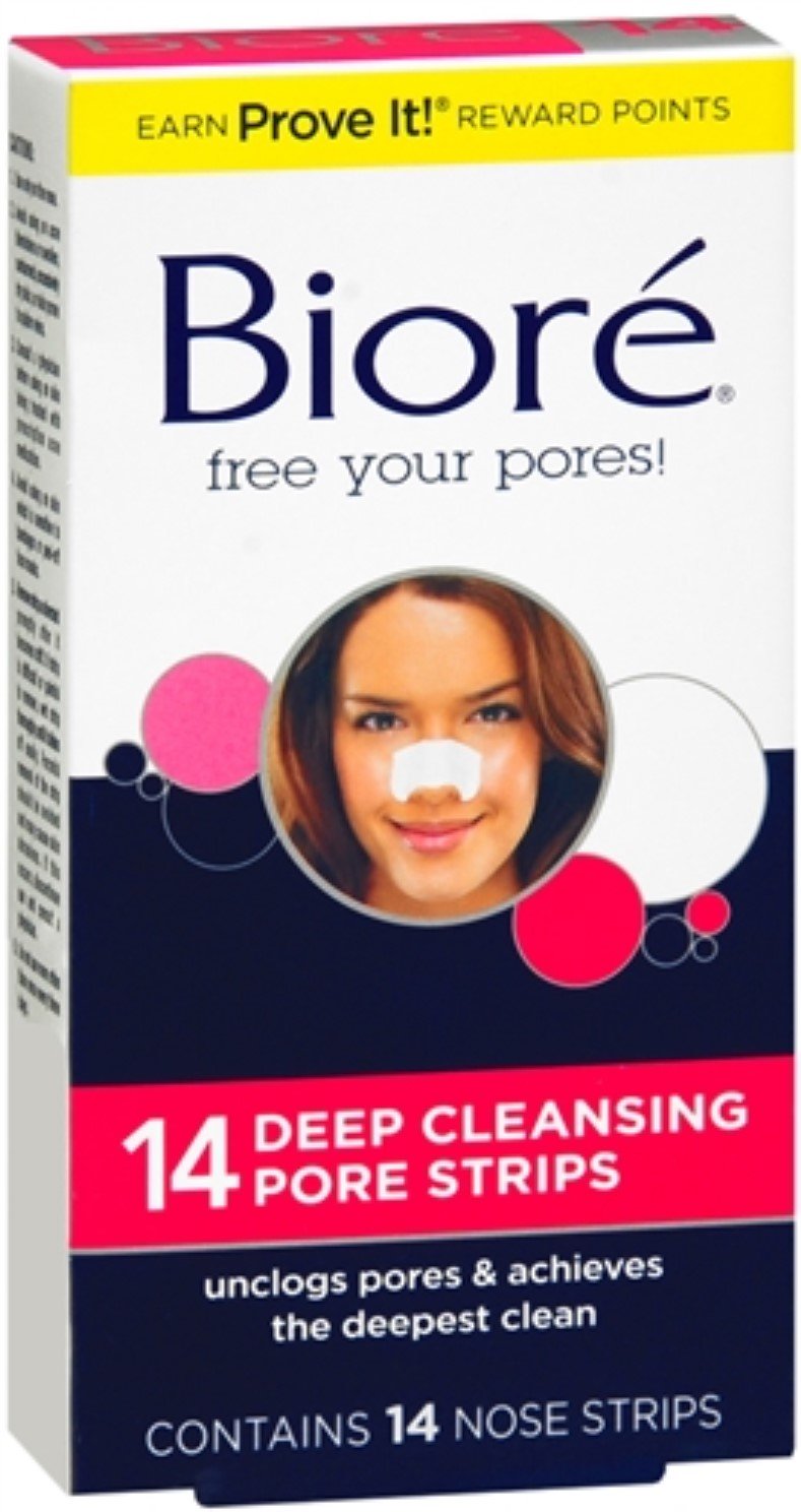 Photo 1 of Biore Deep Cleansing Pore Strips Nose 14 Each (Pack of 4)