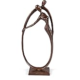 Danya B. Circle of Love Bronze Sculpture - Contemporary Home Decor Modern and Elegant Couple Embrace Eternal for Wedding, Anniversary, Birthday or Gift