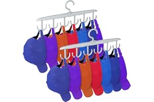 XQXA Hat Hangers for Closet, 2-Pack Hat Organizer for Baseball Caps, 360-Degree Rotation Hat Holder Storage with 12 Hooks, Organizador de Gorras - Gift for Men, Women, Grey