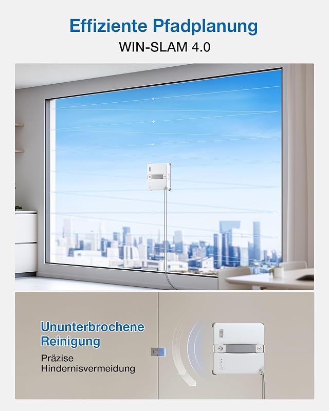 WINBOT Mini 2 Fensterputzroboter mit Eckbürsten