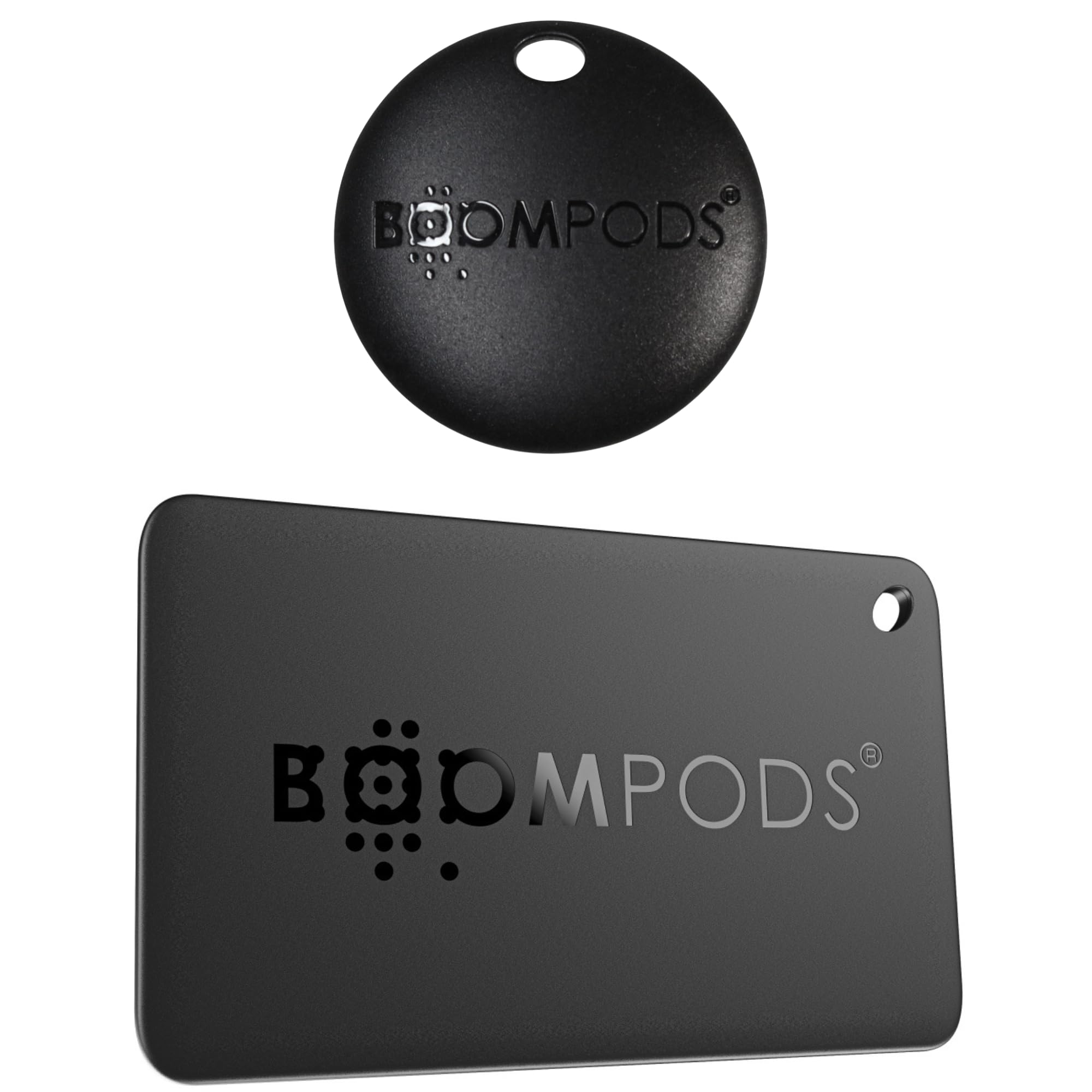 Boompods Boomtag & Boomcard Tracker Tag & Card Bundle - Sustainable GPS Tracking for Luggage, Children & Pet, Ocean Plastic Smart Tracking Device, Key Finder Compatible with Apple Find My App