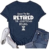 VQD Womens Retired Shirts Retirement Tshirts Soon to Be Retired The Countdown Begins Tee Tops