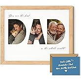 TwoDays Father's Day DIY Picture Frame Gift for Dad - Photo Craft for Husband/Grandpa, Birthday/Christmas Gift from Daughter/Son/Wife/Kids, First New Dad Wall Decor (Wood, 11" × 14")