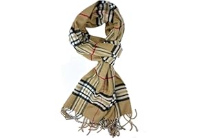 PASKMLNA Winter Scarf For Men & Women Cashmere Feel Soft, Warm, Classic Tassel Fringe Scarf