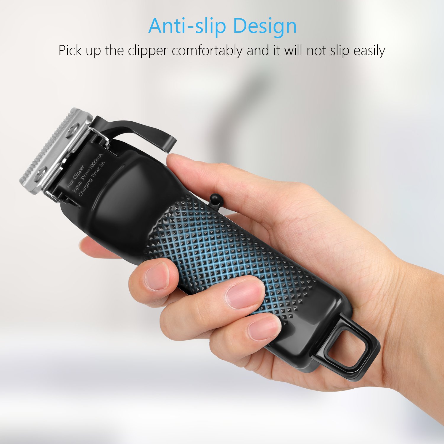 Cordless Hair Clippers for Men SUPRENT, Professional Hair Cutting Kit with 2000mAh Lithium Ion, Stainless steel Blade, Hair Trimmer with Lock-In Length (Silver): Beauty