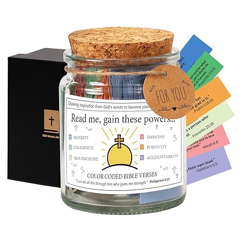 Qunrwe Bible Verse Jar,Scripture Prayer Cards Holy Prayer Jar