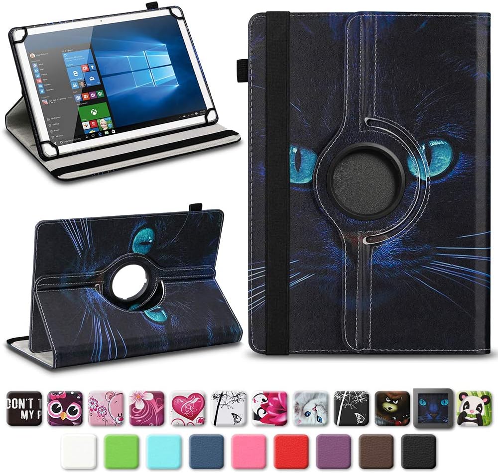 NAmobile Robust Tablet Protective Case for TOSCIDO 10.1 4G LTE Artificial Leather Case Stand Function 360° Rotatable Design Universal Case