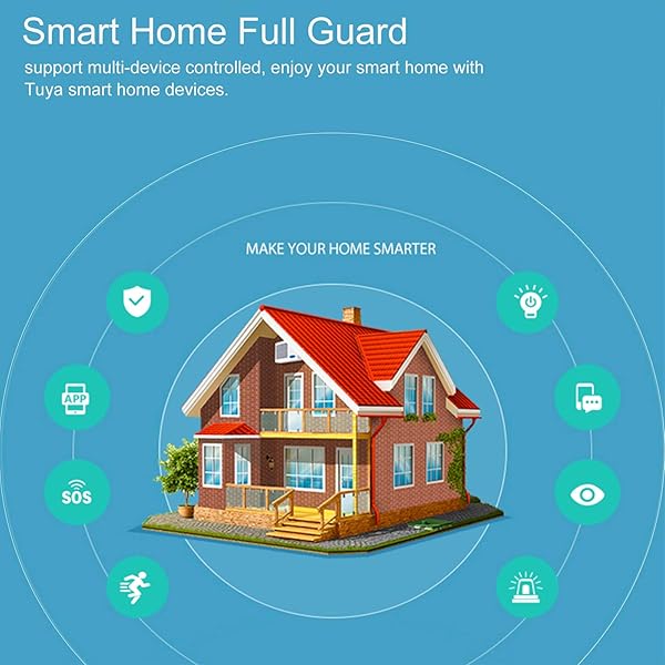 OWSOO Tuya Zigbee Sirene Alarmsensor Smart Alarm Sirene Ton und Licht Alarm Horn Home Security System Tuya Smart Life APP