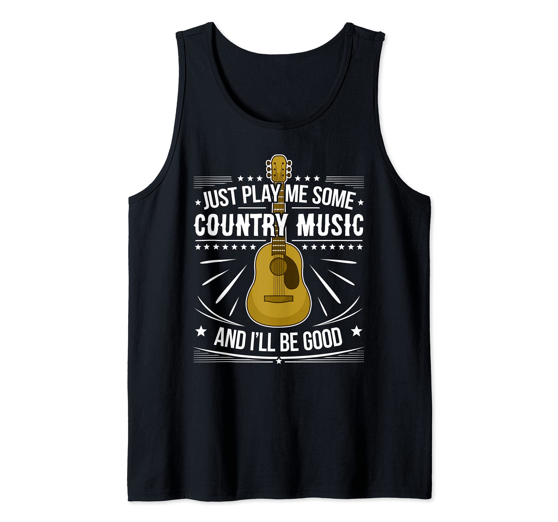 Cool Country Music Guitar Player Western Guitar Music Tank Top