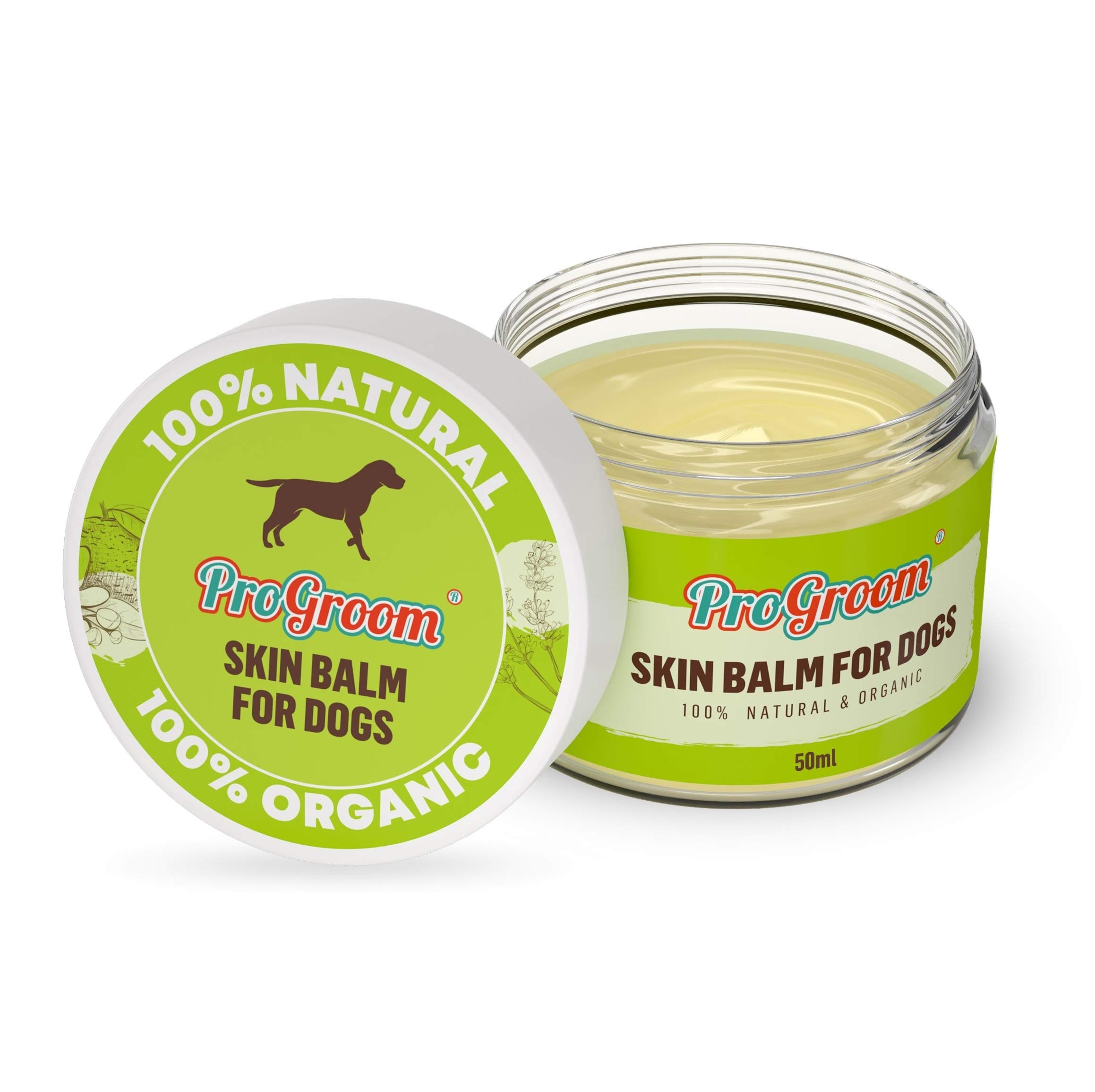 Progroom Organix Dog Skin Balm for Itchy Skin - Natural and Organic Ointment for Dogs - Itchy Dog Skin Cream Safe for Licking, 50 ml Jar, Made in UK