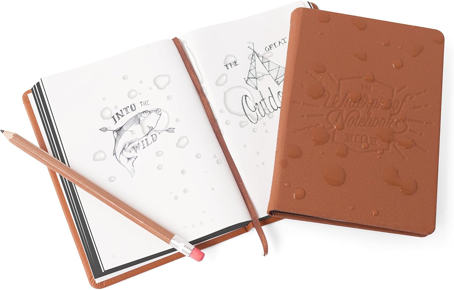 Waterproof Notebook – All Weather Faux Leather Writing Journal With ...