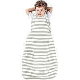 Ecolino Organic Cotton Baby Sleep Sack - 2-Way Zipper Baby Wearable Blanket - Toddler Sleeping Bag Sack - 18-36 Months - Silver